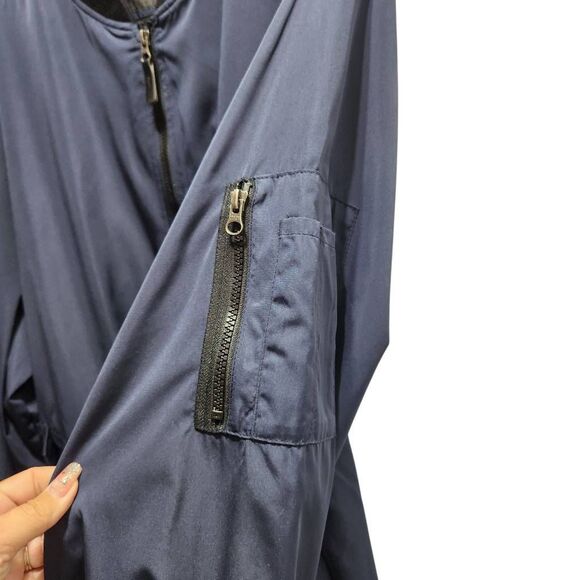 No Boundaries navy blue mens bomber style jacket 2XL lightweight pockets - Picture 3 of 8
